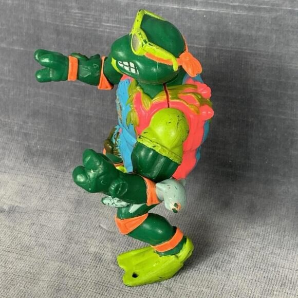Vintage 1990 TMNT MIKE THE SEWER SURFER Action Figure Playmates Toys - Picture 3 of 7